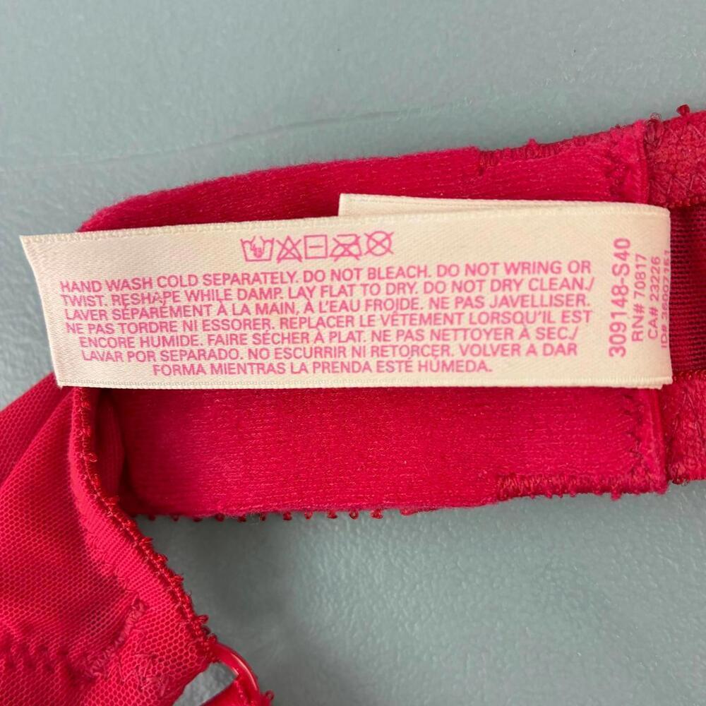Victoria's Secret Dream Angels Red Lace Push Up Bra 36C - Picture 5 of 8